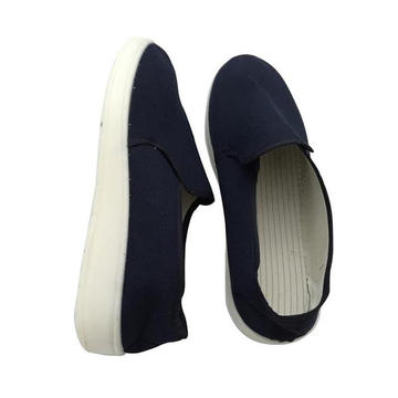 China Supplier Dark Blue Workplace Footwear Cleanroom Antistatic ESD Canvas Shoes